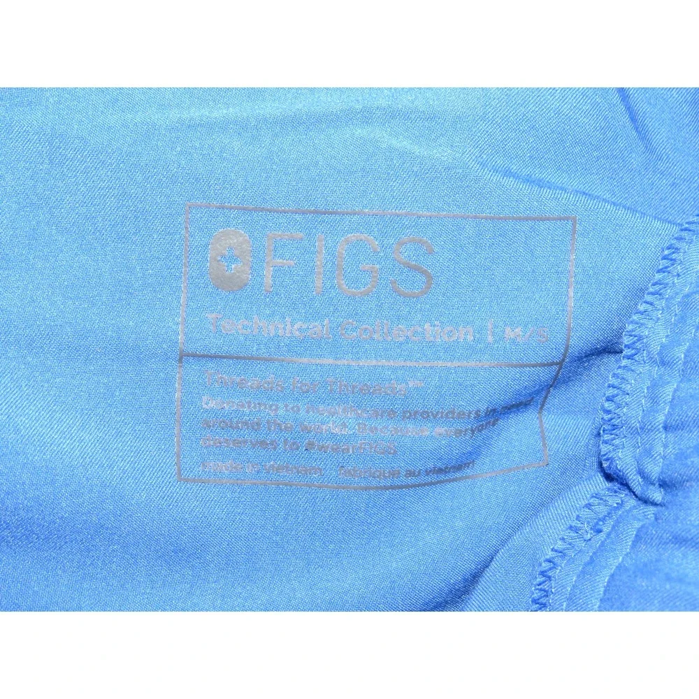 FIGS Technical Collection Light Blue Draw String Jogger Scrub Pants Men's Medium